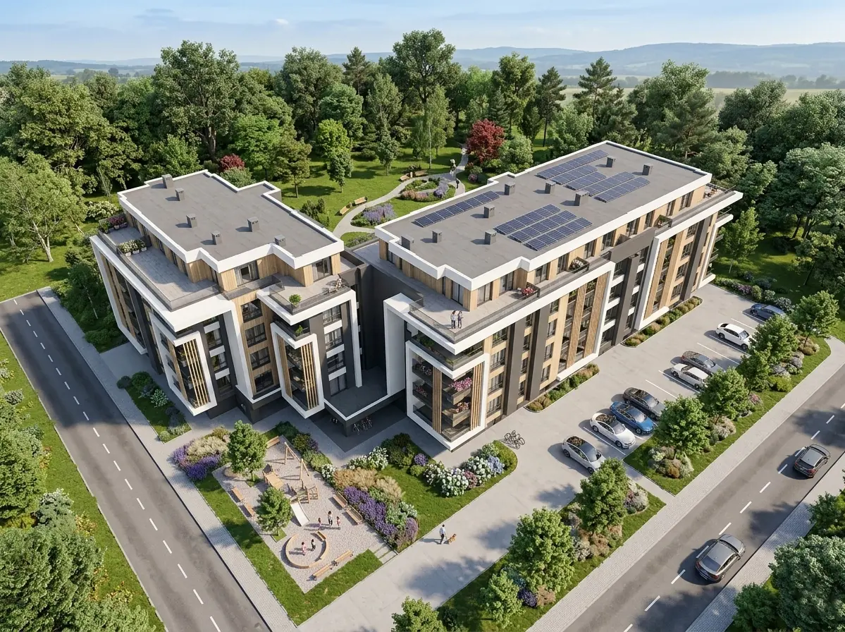 ASB River Homes 3 - двете секции, изглед отгоре
